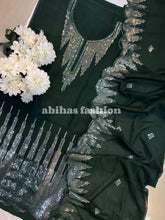 β¨ 3PC Gala & Daman Embroidery β¨ (KAI - GREEN) - Abihas Fashion