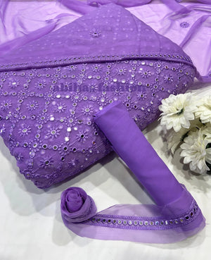 π₯ Chikan Kari Design β Soft Chiffon Luxury Collection π₯ (KASNI) - Abihas Fashion