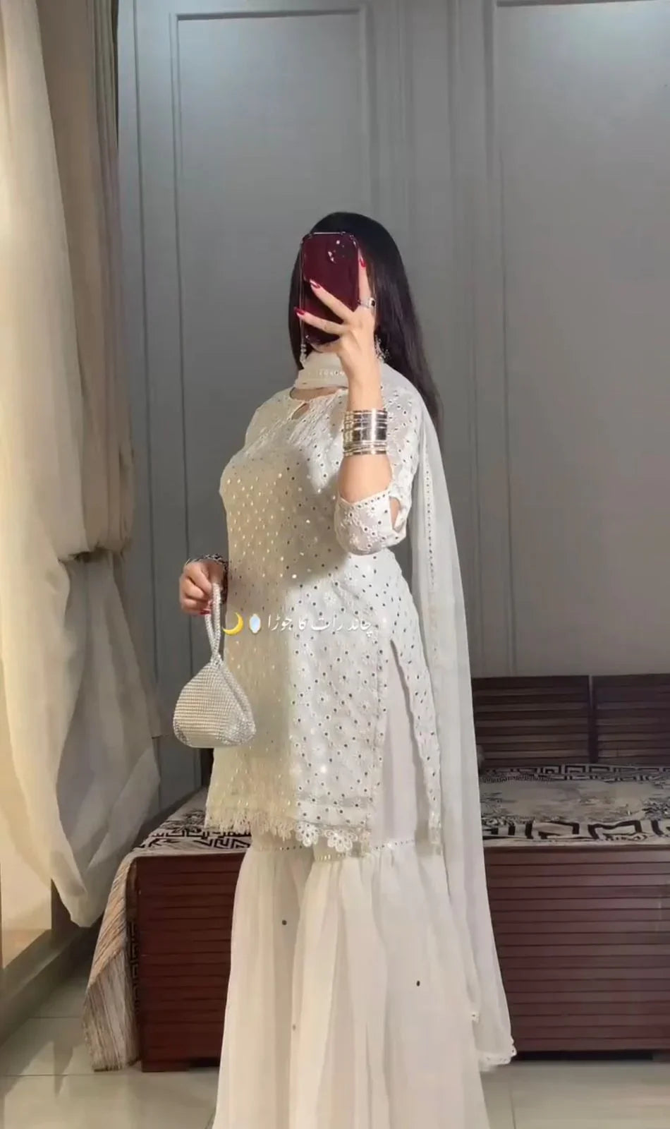 🔥 Chikan Kari Design – Soft Chiffon Luxury Collection 🔥 (MEHRON) - Abihas Fashion