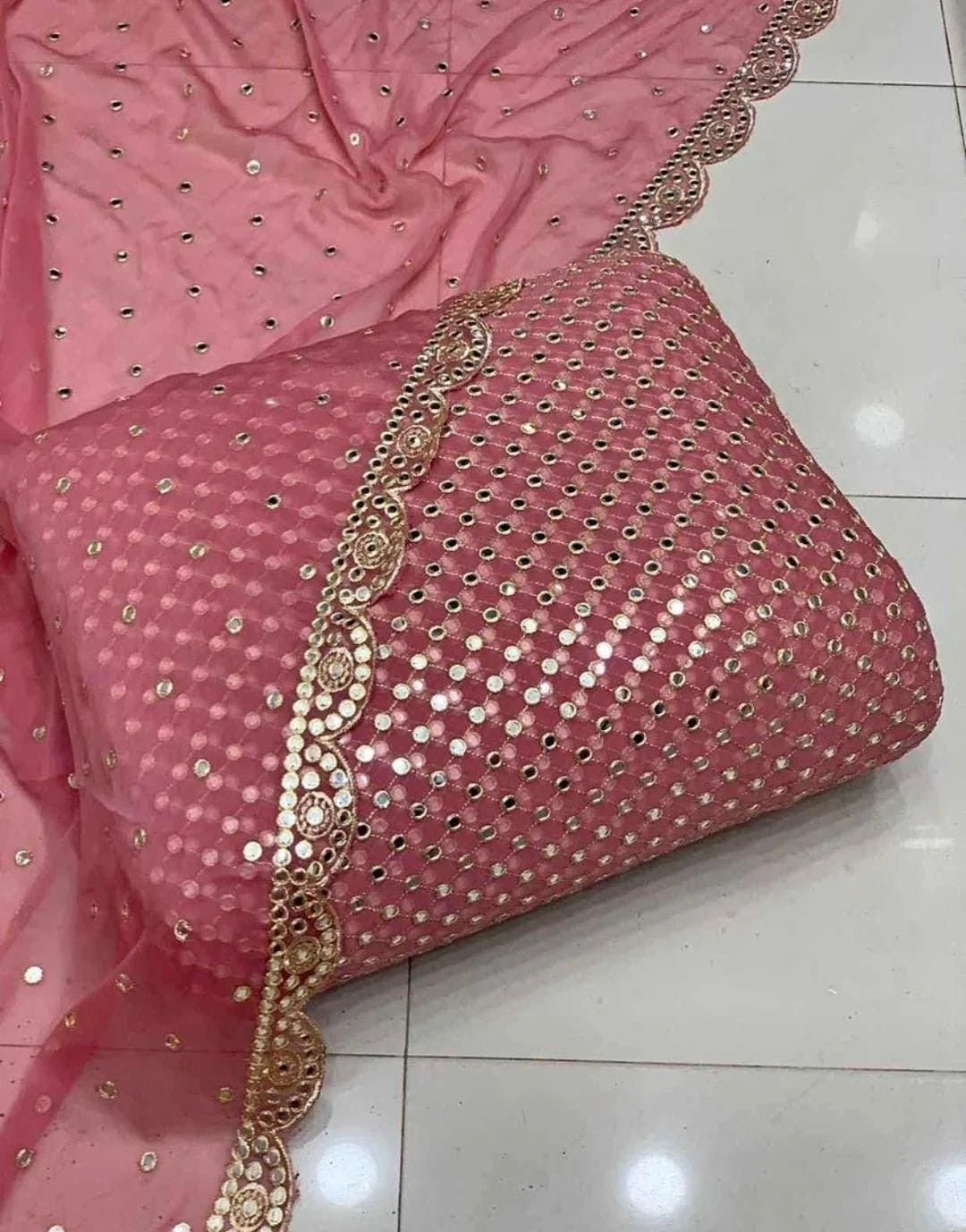 (T-PINK) PKR 2,399 with Free Delivery-Hiba Bukhari Viral 3-Piece Suit - Abihas Fashion