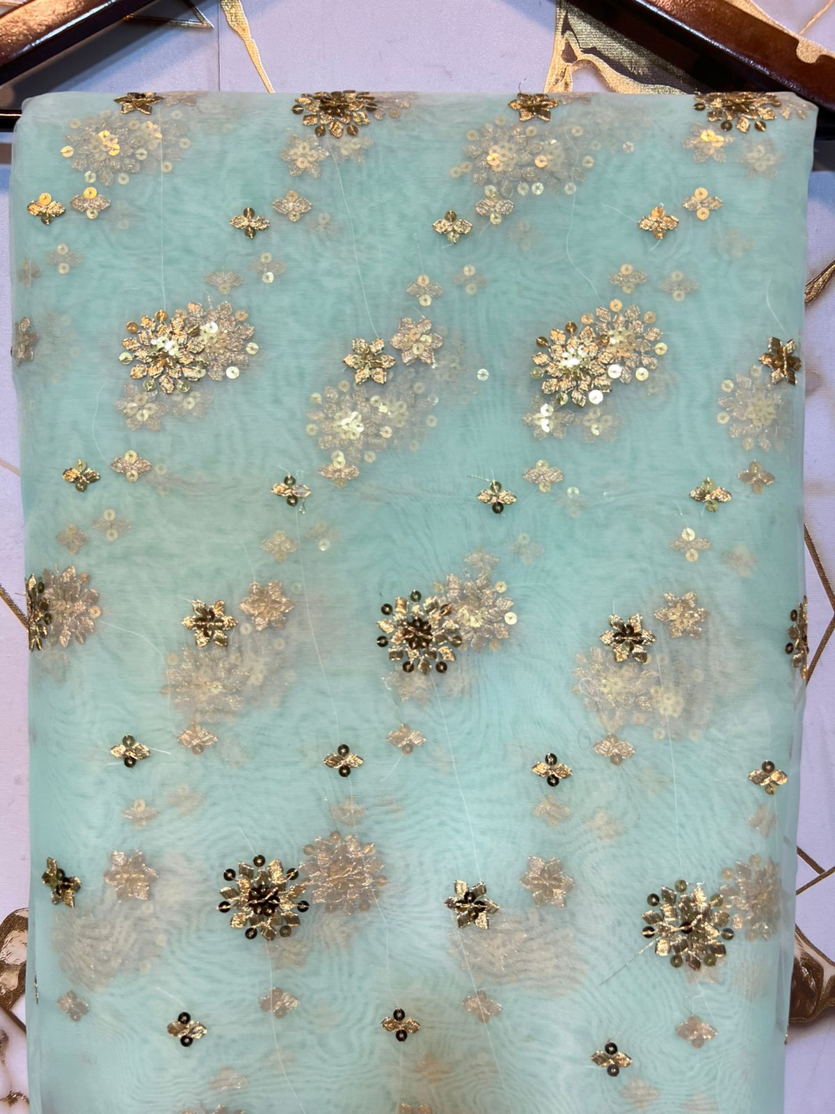 π₯ BIGGEST SALE ALERT! π₯ π Organza 3 - Piece Dress β LIMITED TIME OFFER! π (ICE GREEN) - Abihas Fashion