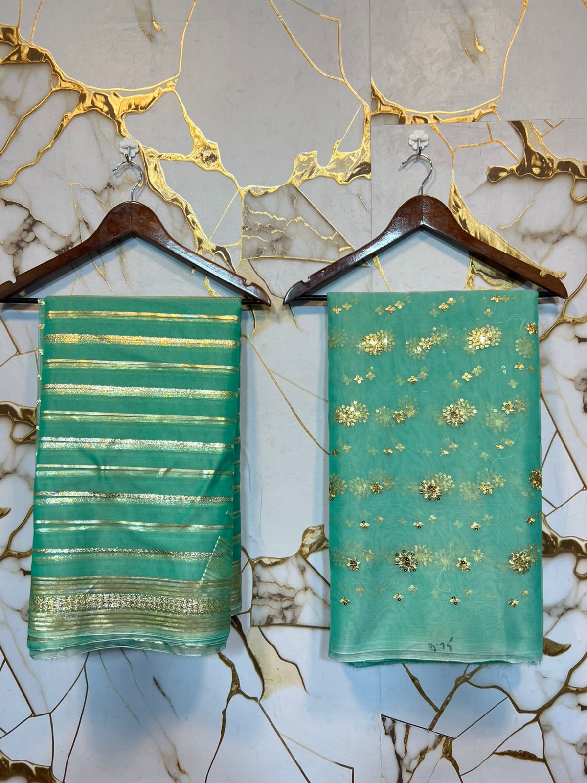 π₯ BIGGEST SALE ALERT! π₯ π Organza 3 - Piece Dress β LIMITED TIME OFFER! π(AQUA ) - Abihas Fashion