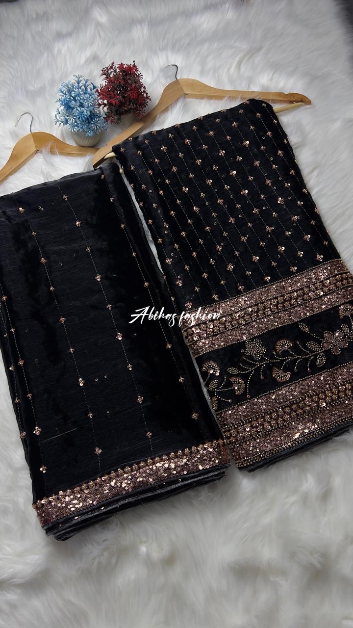 (JUTT-BLACK) KOREAN SILK CUTDANA DRESSES