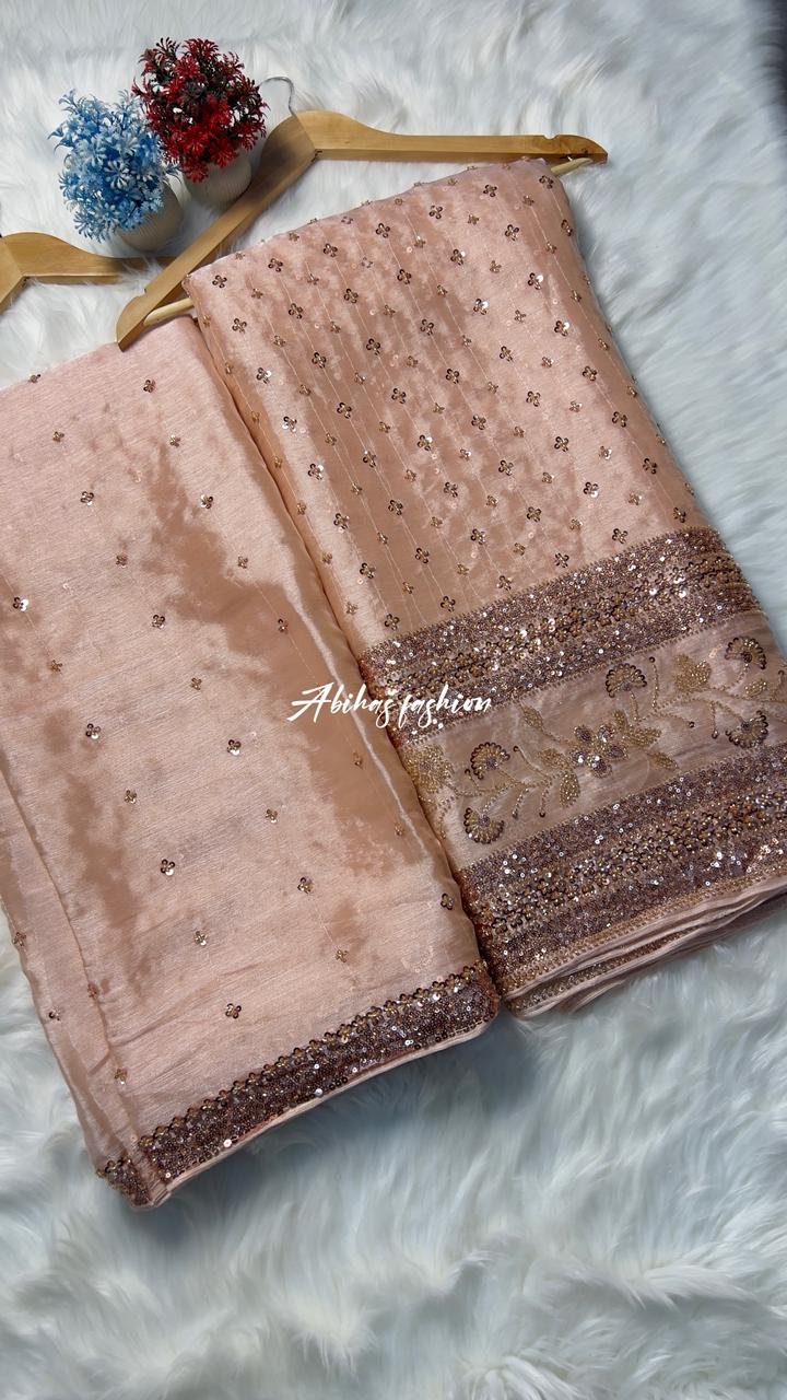 (BABY-PINK) KOREAN SILK CUTDANA DRESSES