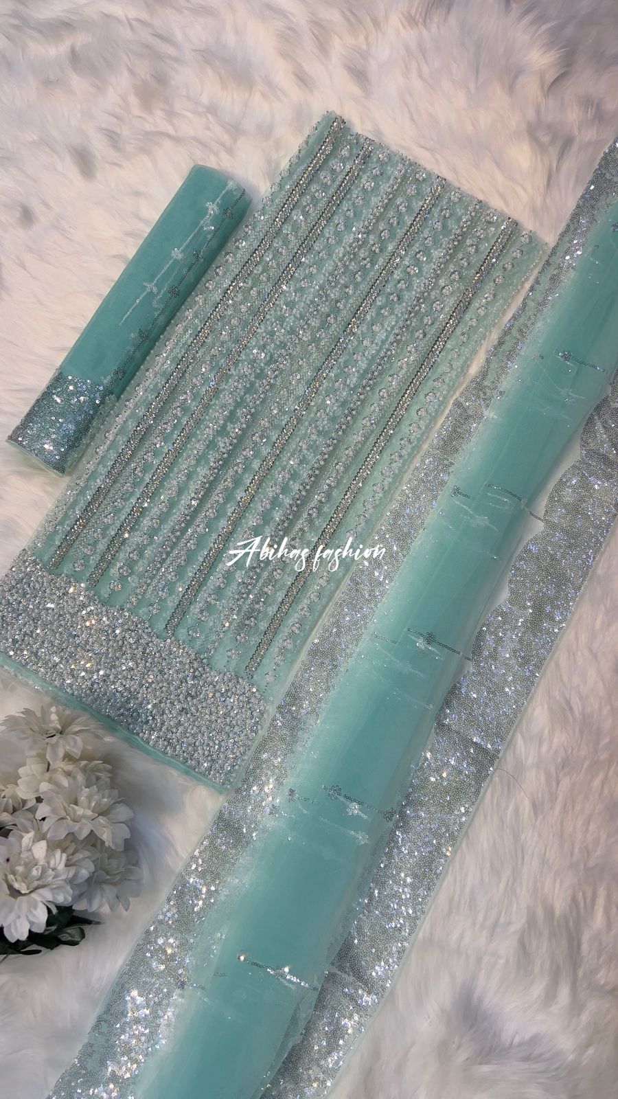 (FEROZI) ✨ *FINE NET CUTDANA DRESSES* ✨ - Abihas Fashion