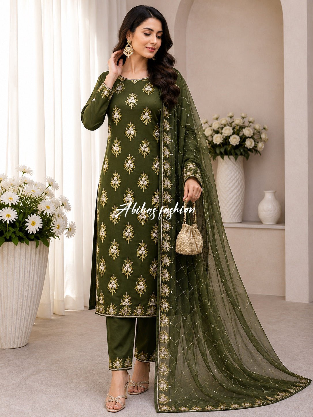 (ARMY-GREEN) FREE DELIVERY | MOST DEMANDING BUNCH PULES 3PC - Abihas Fashion