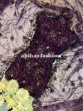 💎 3PC Breeza Net Dress with Elegant Pules Work 💎(JAMNI) - Abihas Fashion