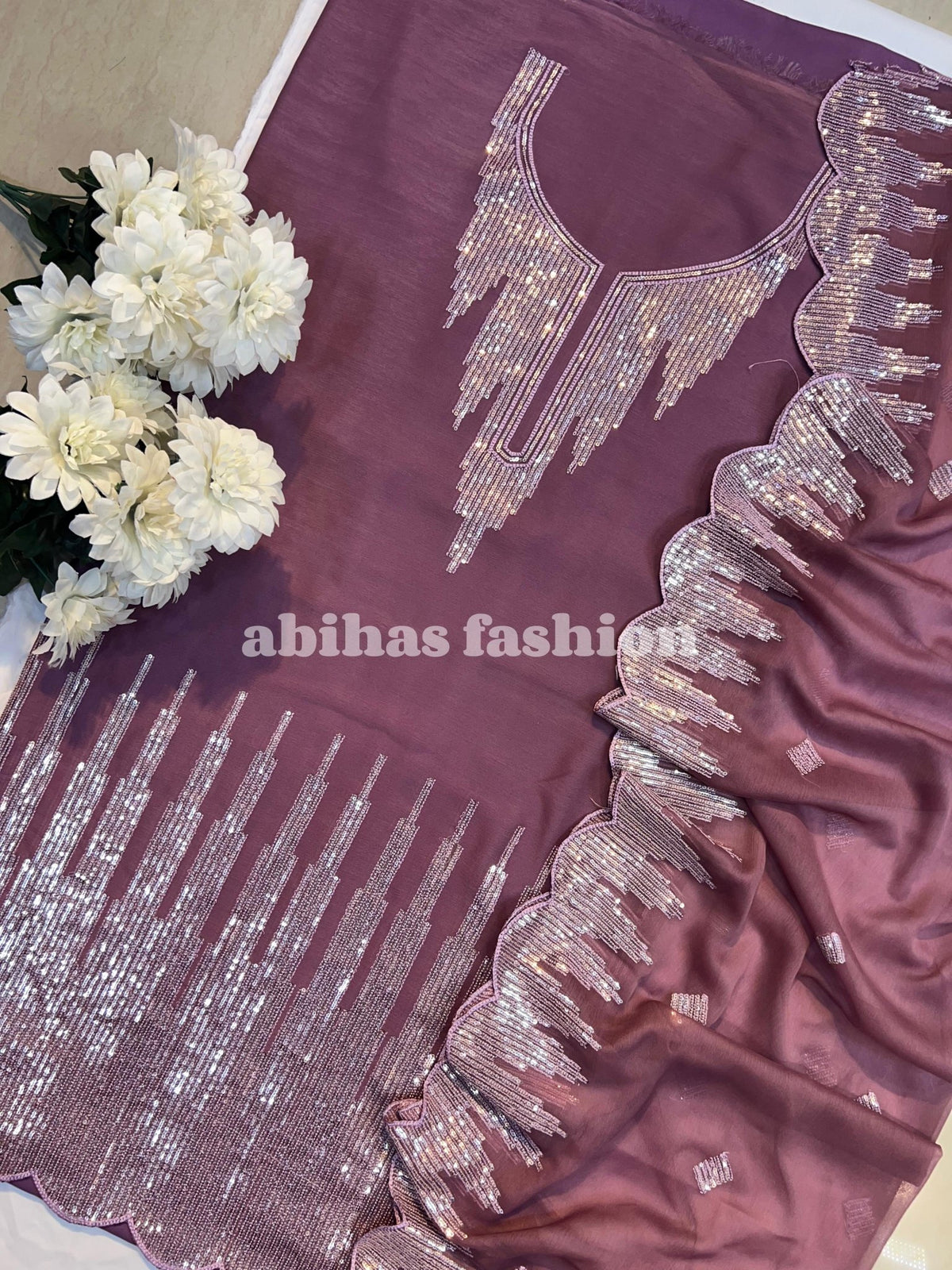 ✨ 3PC Gala & Daman Embroidery ✨ (PEYAZI) - Abihas Fashion