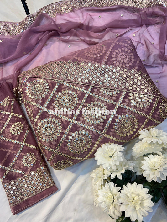 ✨ Luxury Soft Chiffon 3-Piece | 9MM Sequin Work ✨ (PEYAZI)