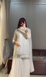 🔥 Chikan Kari Design – Soft Chiffon Luxury Collection 🔥 (ZINK - BLUE) - Abihas Fashion