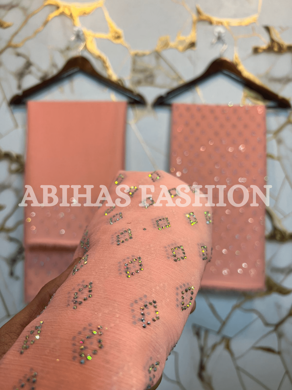**🌟 Turkish Stone Collection – Elegance That Lasts Forever 🏛️**(PEACH) - Abihas Fashion