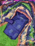 💥 90/70 Heavy Embroidery Printed Lawn – 3 Piece Suit - Abihas Fashion