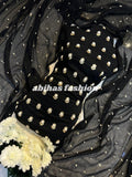 ✨ Eid Collection 2025 – Premium 3 - Piece Soft Chiffon Dress ✨(BLACK) - Abihas Fashion