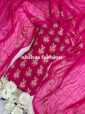 💫 Soft Chiffon Beauty – Fine Pules Embroidery | 3PC (ATSHI) - Abihas Fashion