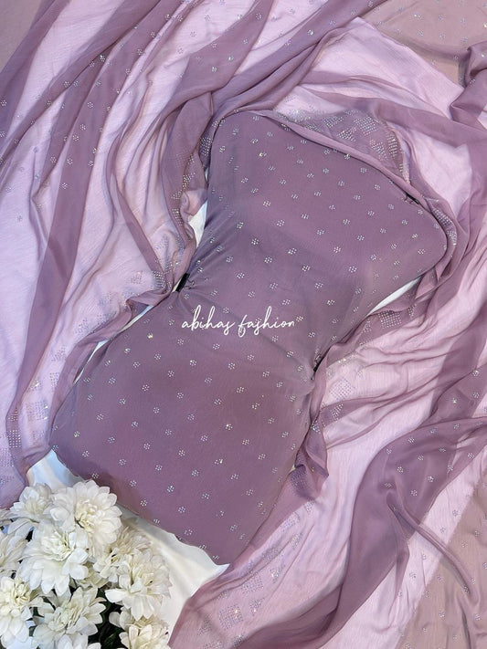 New Turkish Stone – 3 Piece Pure Chiffon Suit (LAILEK)