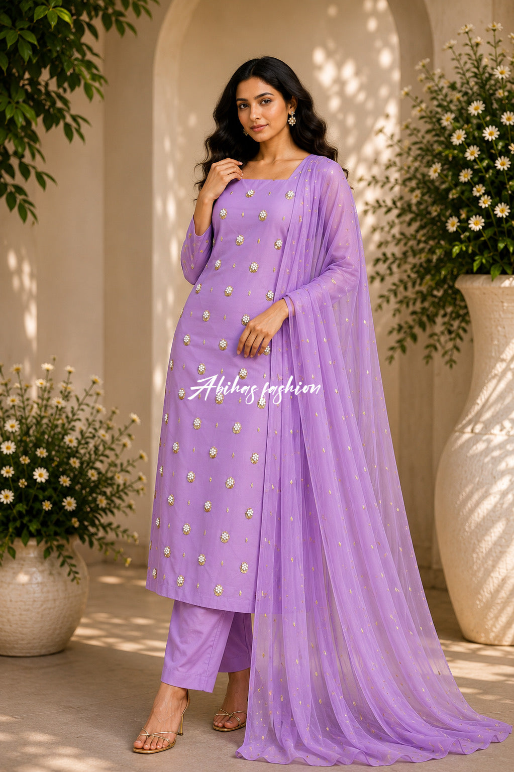✨ Eid Collection 2026 – Premium 3-Piece Soft Chiffon Dress ✨(KASNI)