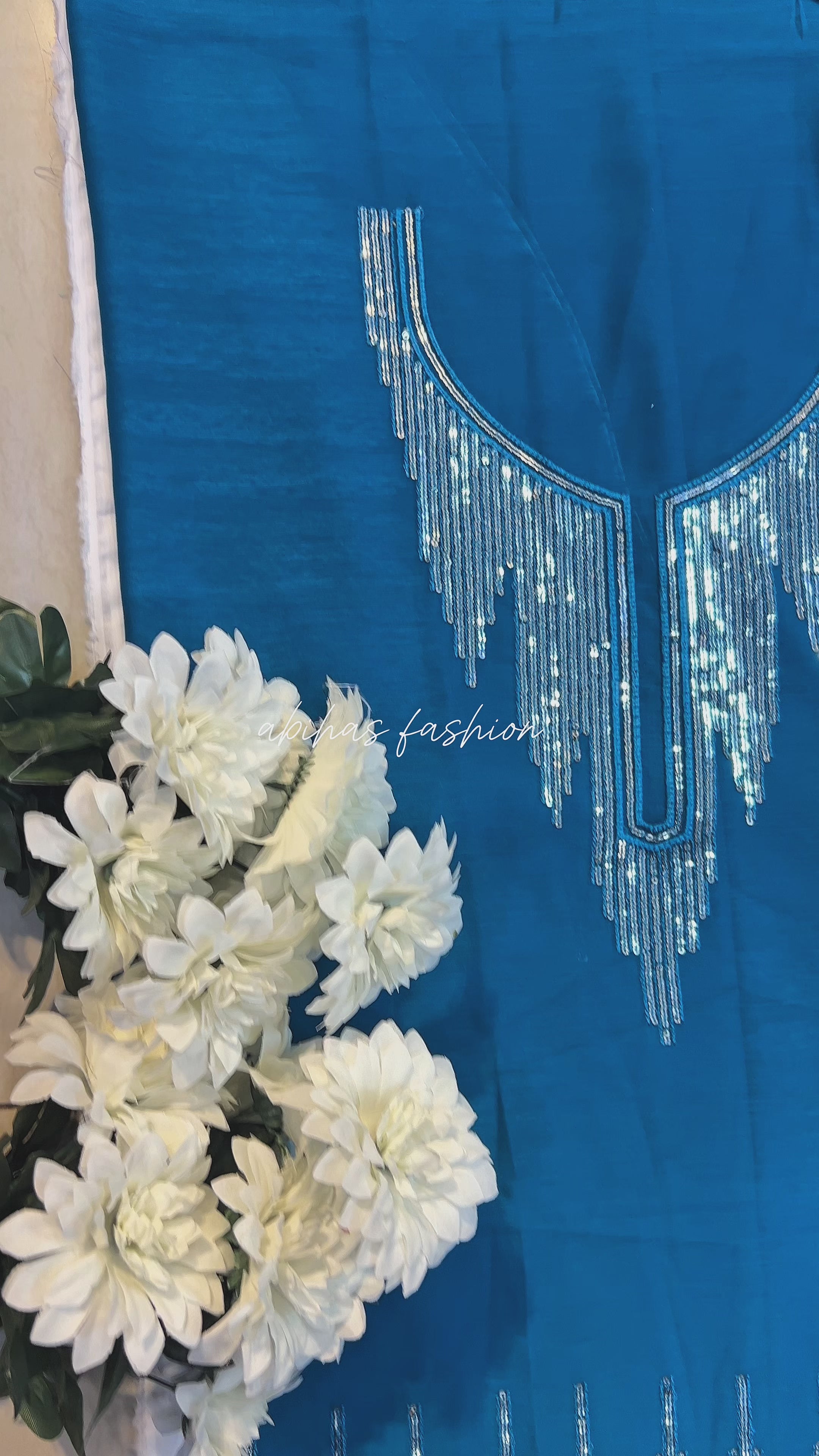 ✨ 3PC Gala & Daman Embroidery ✨ (ZINK-BLUE)