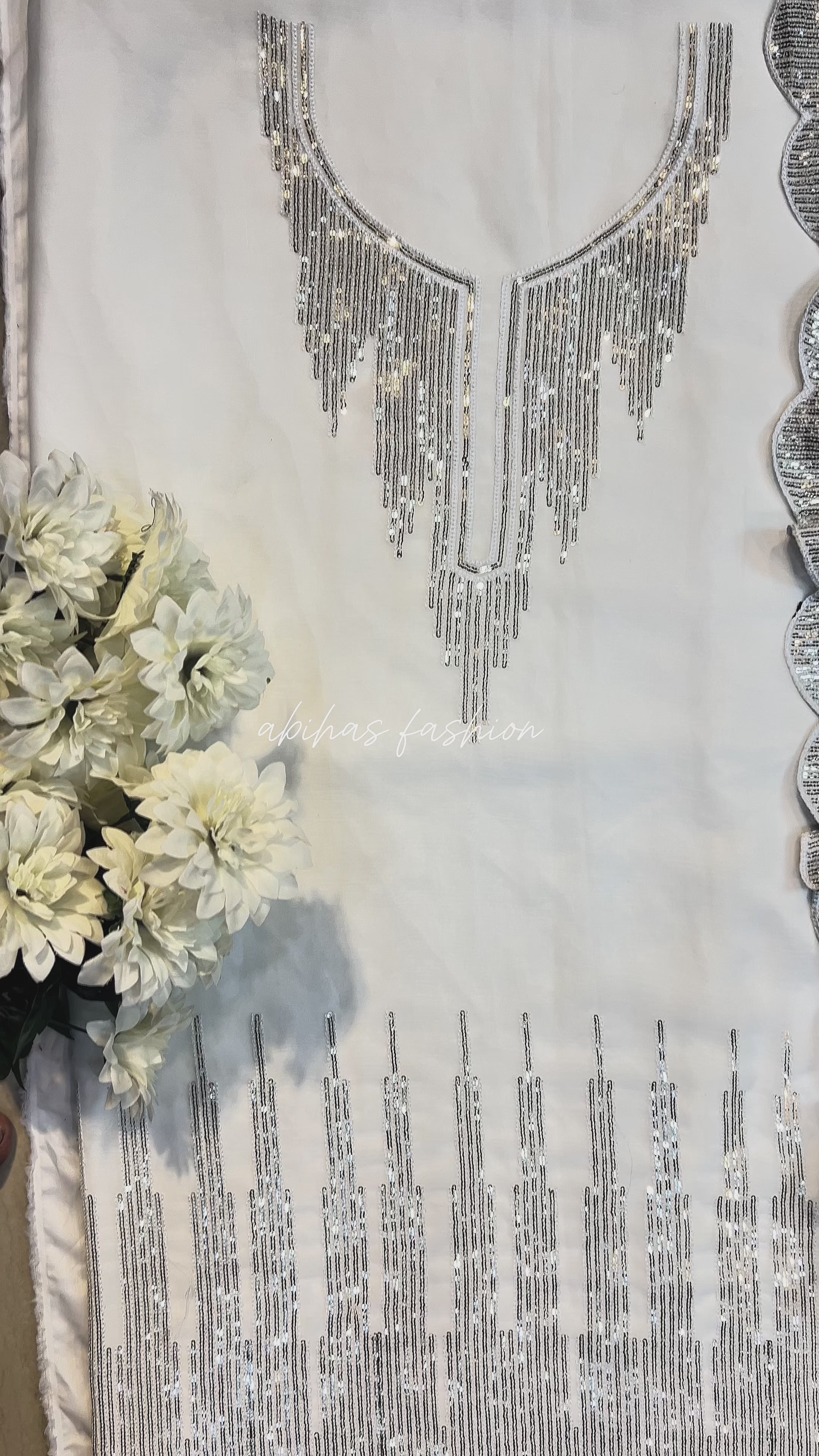 ✨ 3PC Gala & Daman Embroidery ✨ (PURE WHITE)